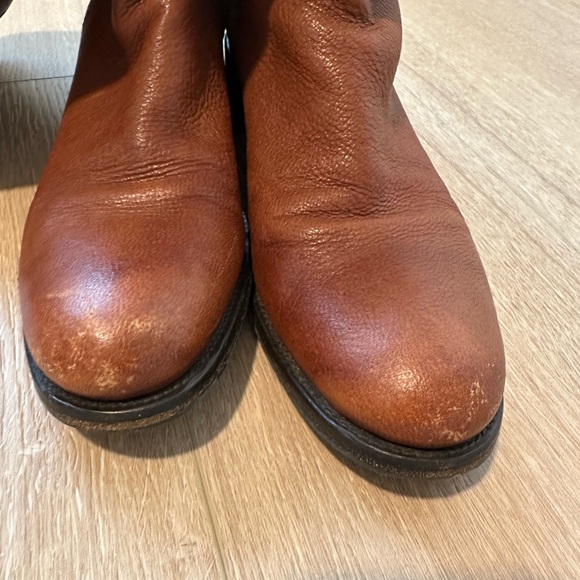 Prada Chestnut Leather Riding Boots - Picture 7 of 11